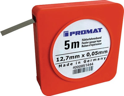 Promat tecwerk voelermaatband | dikte 0,08 mm | lengte 5 m breedte 12,7 mm - 4000851447
