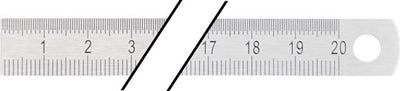 Promat tecwerk stalen liniaal | lengte 300 mm | staal buigzaam | verdeling b = mm 1 2 mm - 4000858762