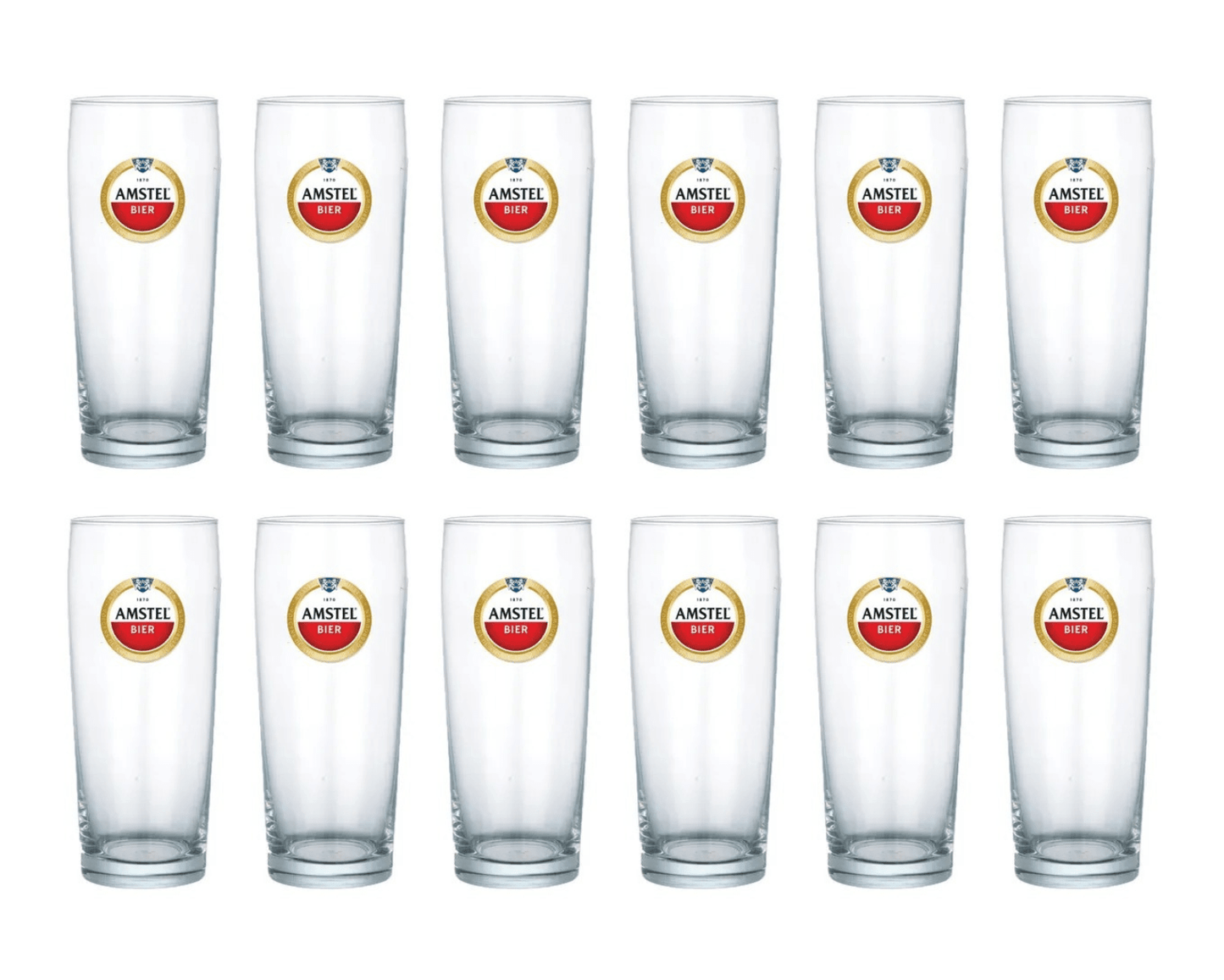 Amstel bierglazen stapelbaar (12x 22cl)