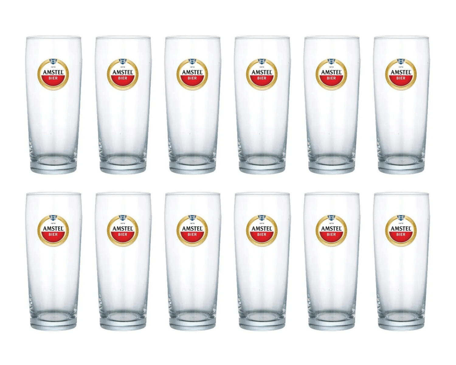 Amstel bierglazen stapelbaar (12x 22cl)