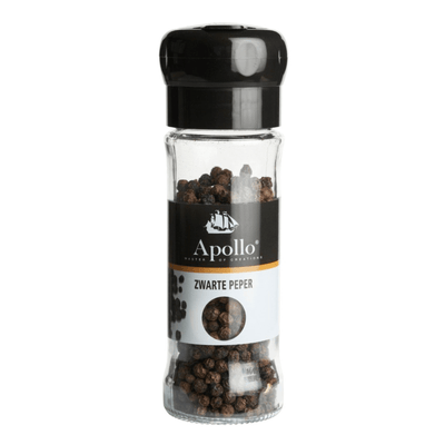 Apollo zwarte peper heel strooimolen (6x 45gr)