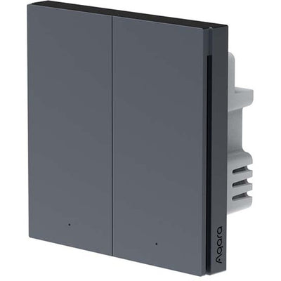 Aqara smart wall switch h1 dubbele schakelaar (antraciet, zigbee 3.0, neutraaldraad vereist)