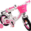 Volare Ashley Kinderfiets - Meisjes - 12 inch - Wit - Twee handremmen