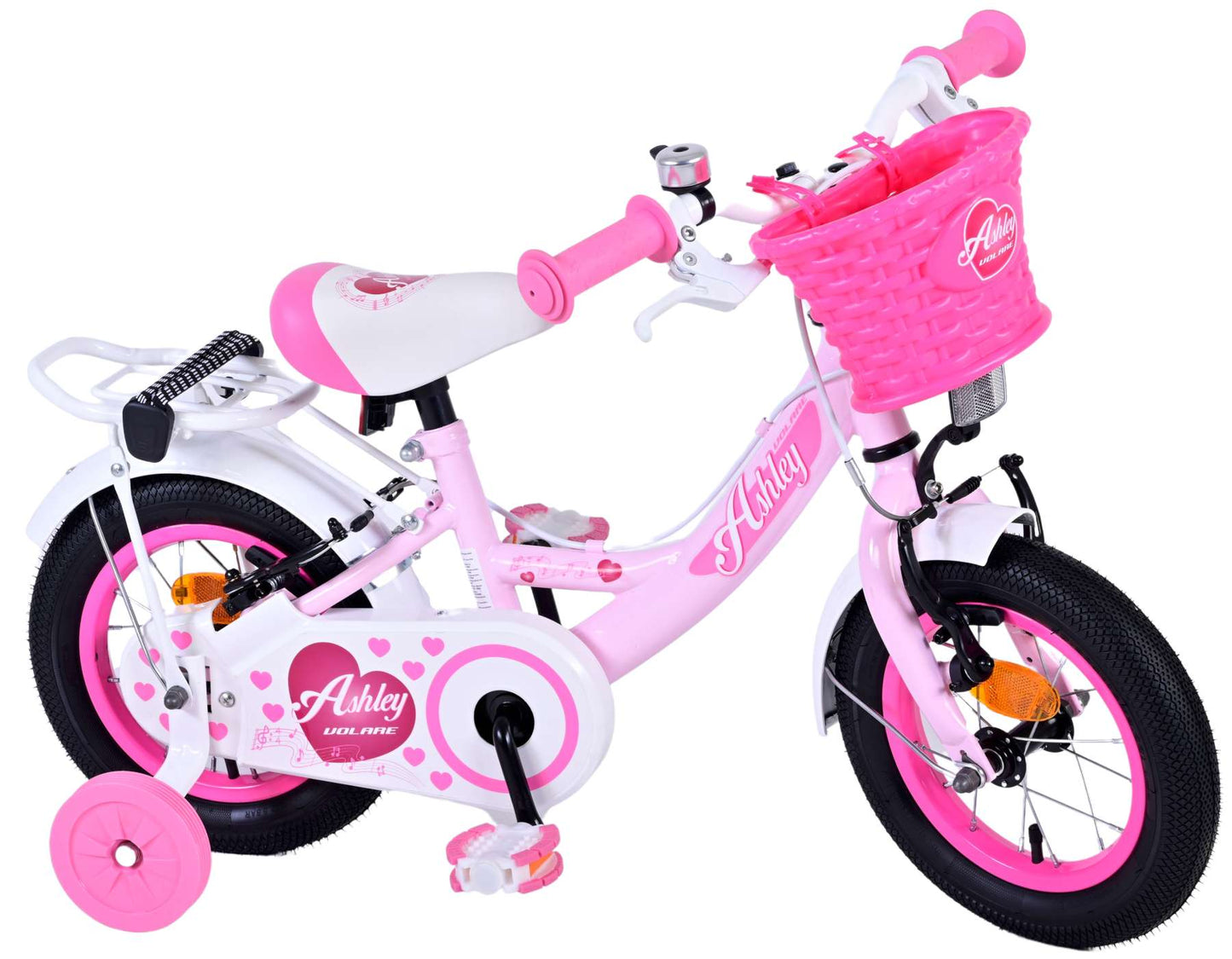 Volare Ashley Kinderfiets - Meisjes - 12 inch - Roze - Twee handremmen