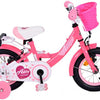 Volare Ashley Kinderfiets Meisjes 12 inch Roze Rood Twee handremmen