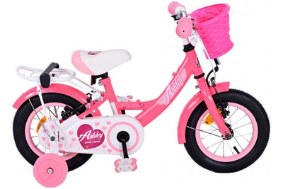 Volare Ashley Kinderfiets - Meisjes - 12 inch - Roze Rood - Twee handremmen