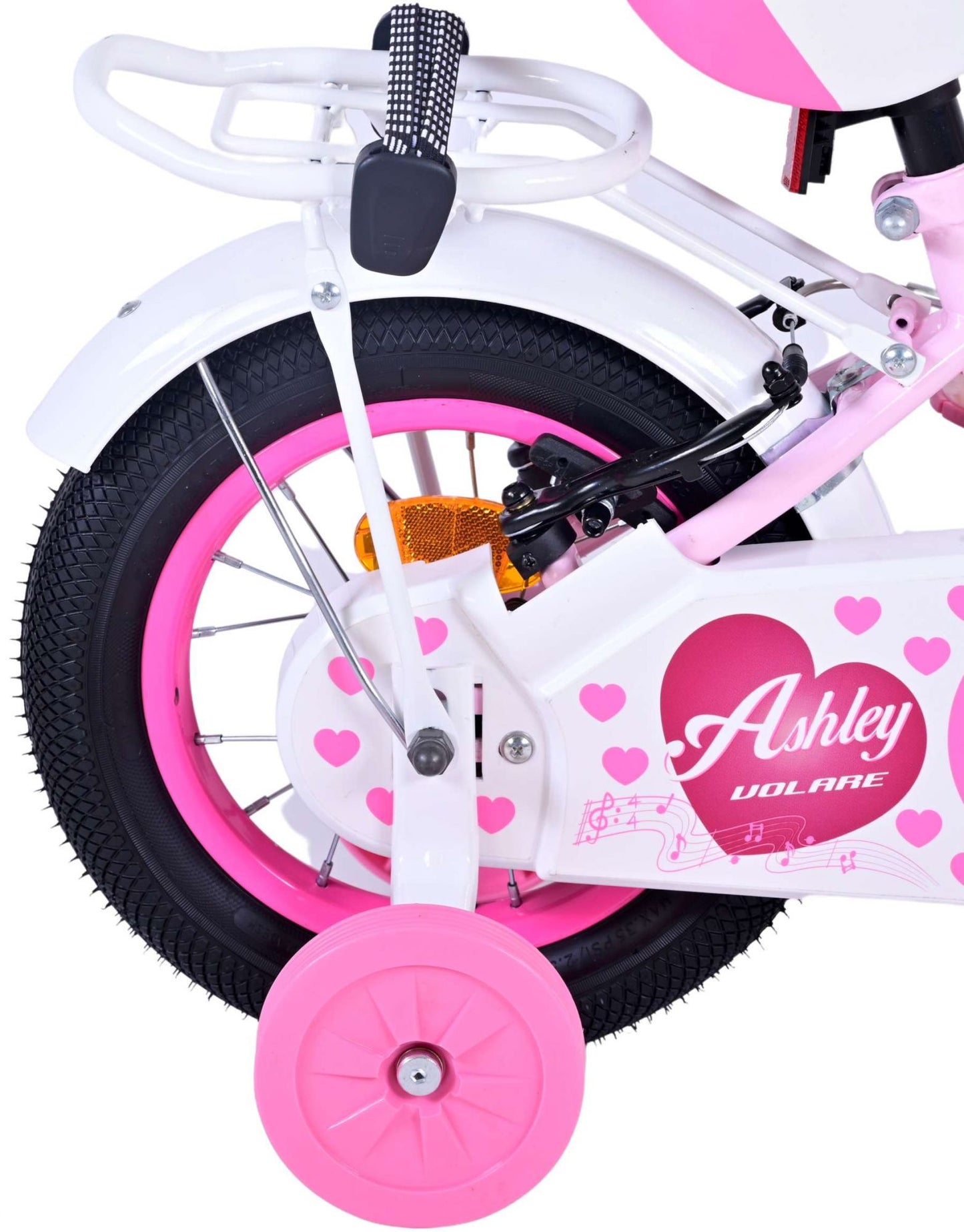 Volare Ashley Kinderfiets - Meisjes - 12 inch - Roze - Twee handremmen