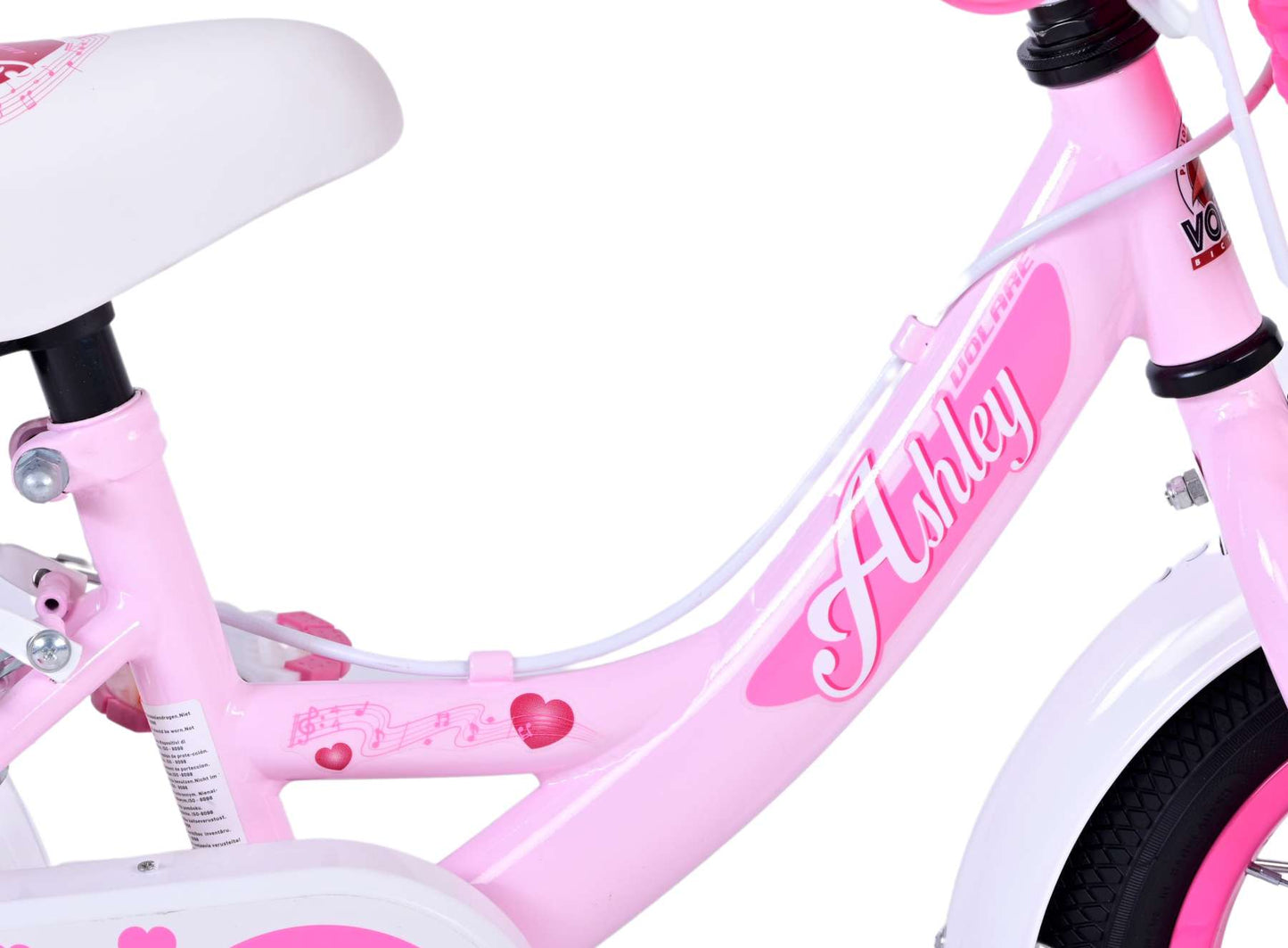 Volare Ashley Kinderfiets - Meisjes - 12 inch - Roze - Twee handremmen