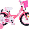 Volare Ashley Kinderfiets Meisjes 14 inch Roze Rood Twee Handremmen
