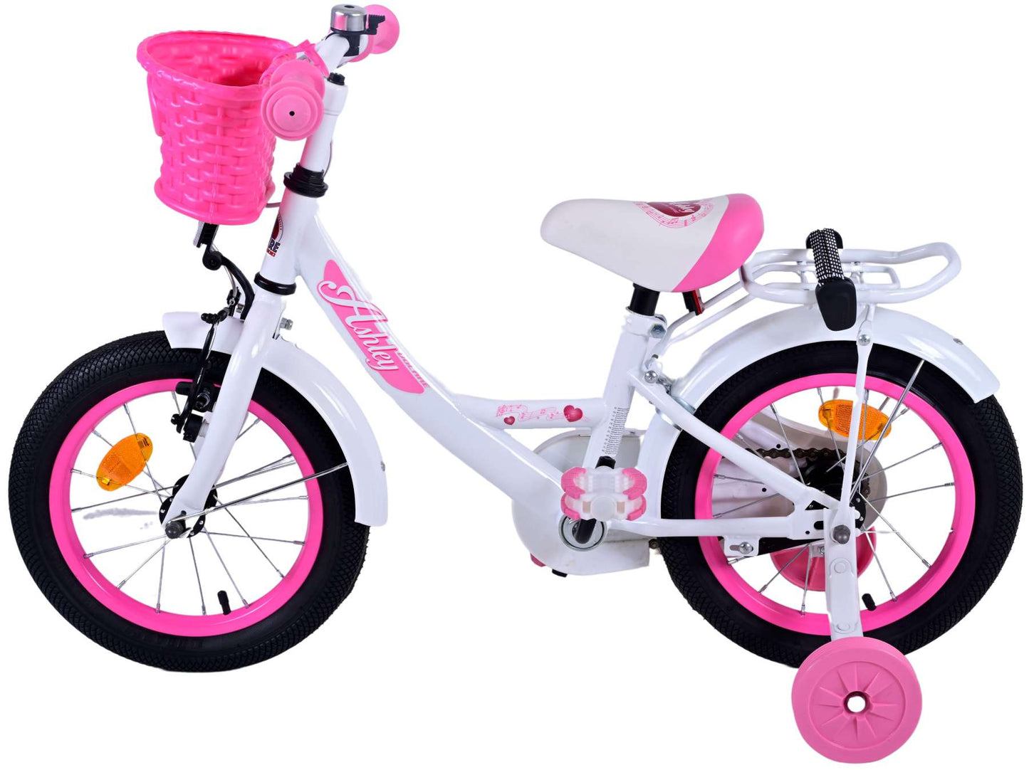 Volare Ashley Kinderfiets - Meisjes - 14 inch - Roze