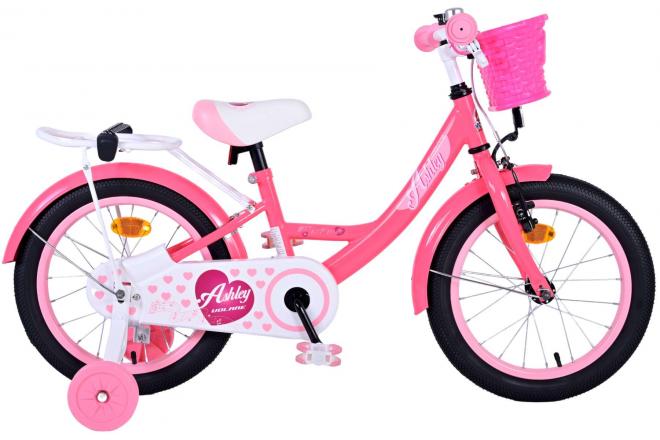 Volare Ashley Kinderfiets - Meisjes - 16 inch - Roze Rood