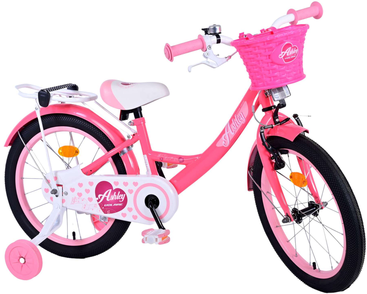 Volare Ashley Kinderfiets - Meisjes - 18 inch - Roze Rood