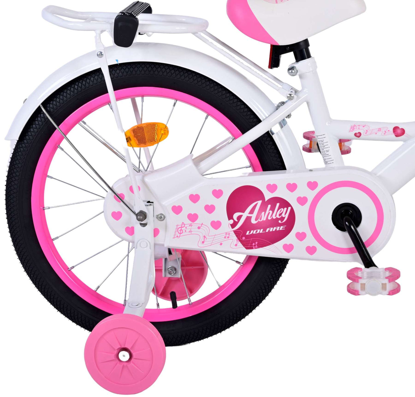 Volare Ashley Kinderfiets - Meisjes - 18 inch - Wit