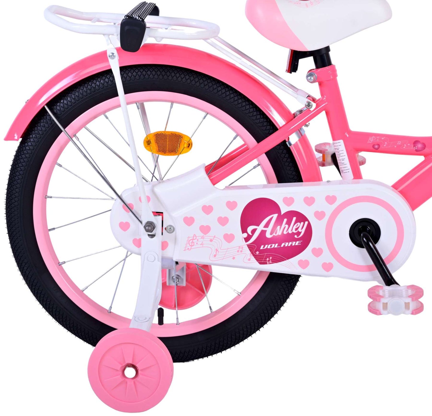 Volare Ashley Kinderfiets - Meisjes - 18 inch - Roze Rood