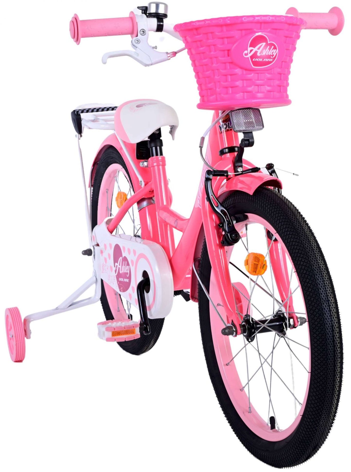 Volare Ashley Kinderfiets - Meisjes - 18 inch - Roze Rood