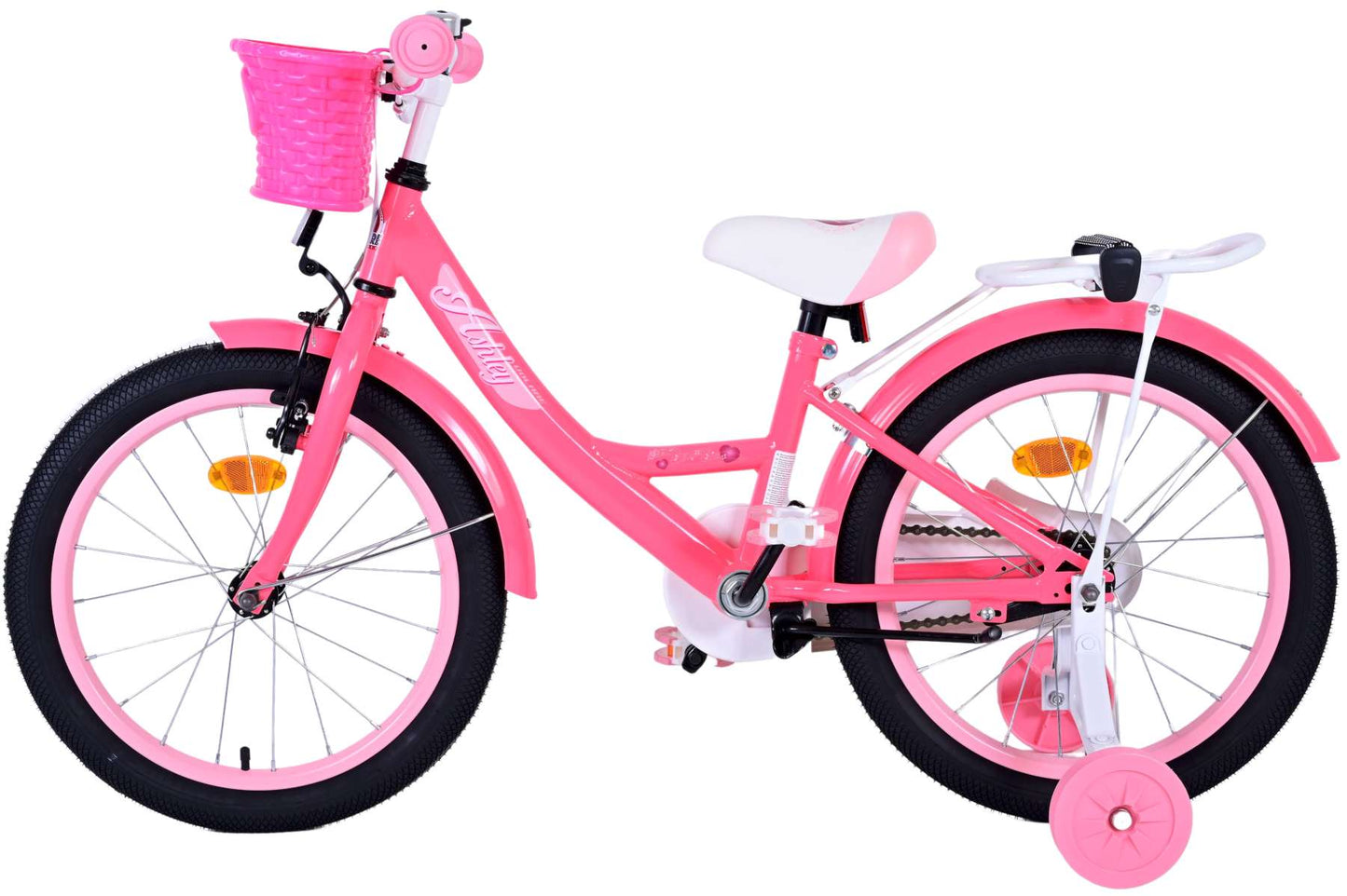 Volare Ashley Kinderfiets - Meisjes - 18 inch - Roze Rood