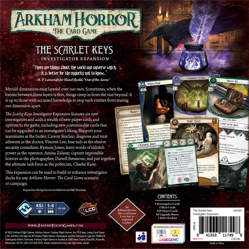 Asmodee arkham horror: the scarlet keys investigator expan