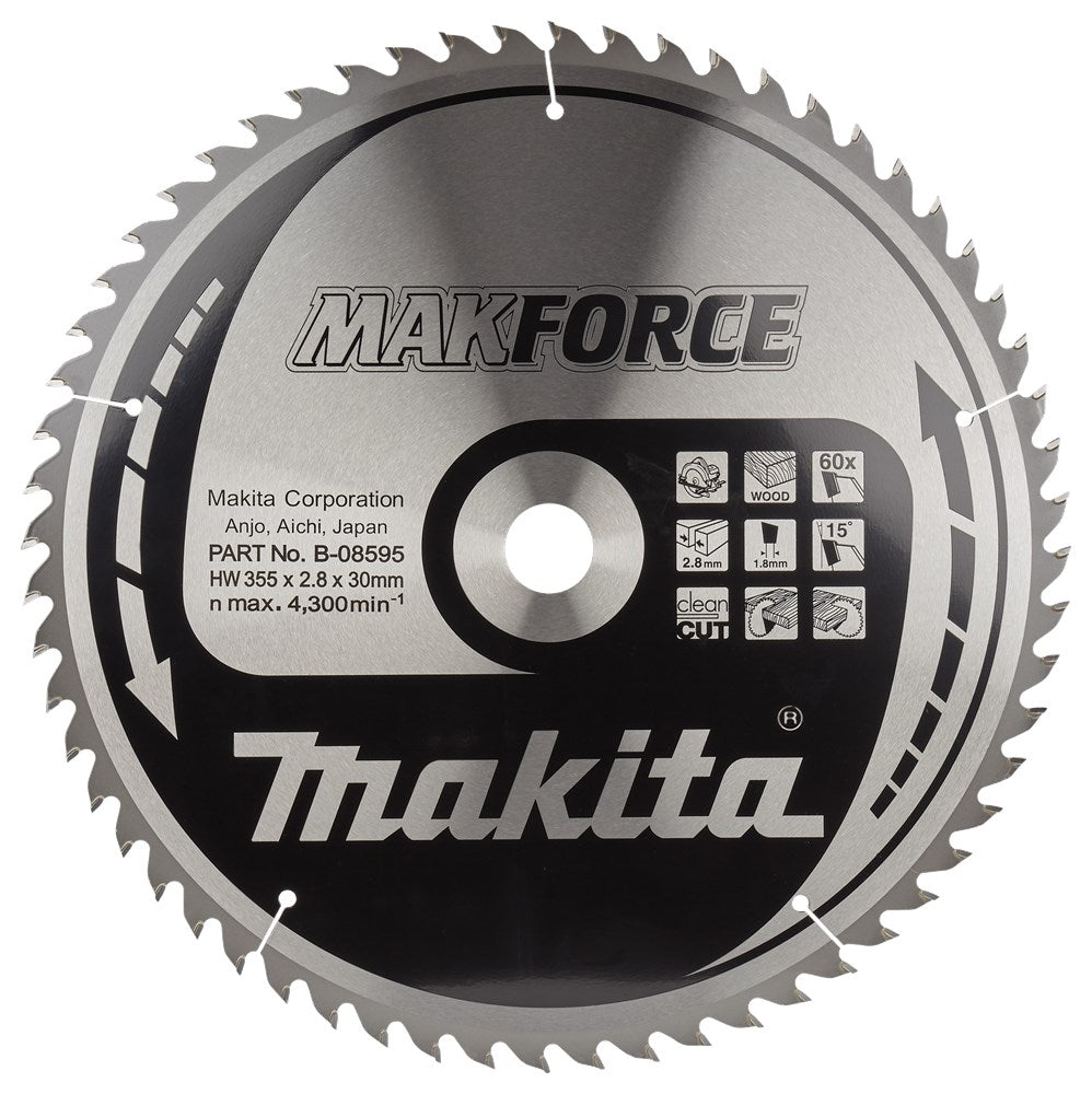 Makita zaagb hout 355x30x60t 15g - b-08595