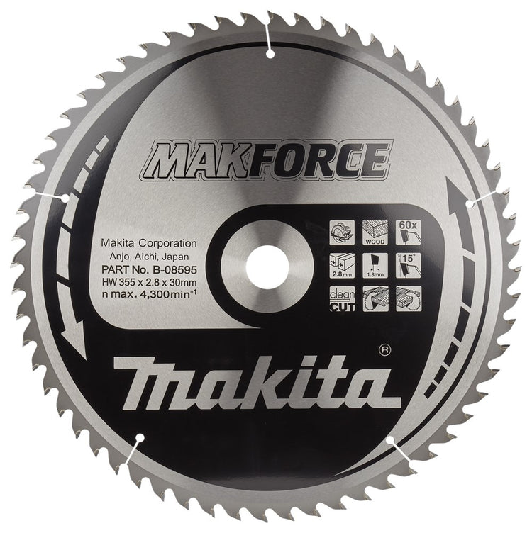 Makita zaagb hout 355x30x60t 15g - b-08595