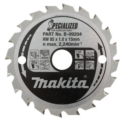 Makita accessoires cirkelzaagblad hout 165x20x1,6 40t 18g - b-09248