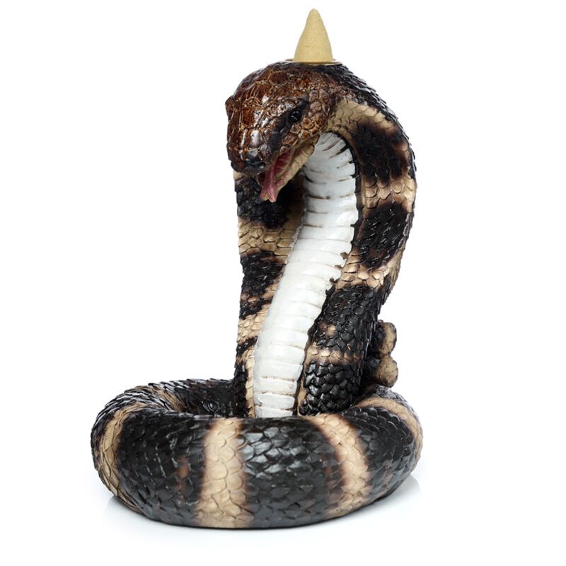 Opgerolde cobra slang backflow wierookhouder