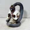 Slang en schedel backflow wierookhouder