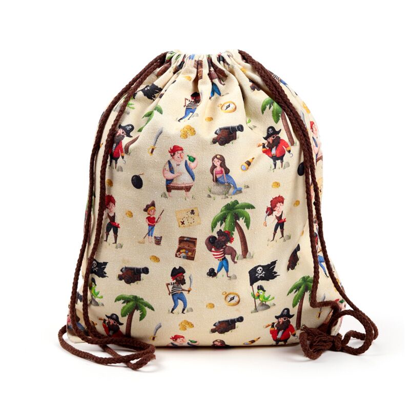 Jolly rogers piraat canvas trekkoord rugtas