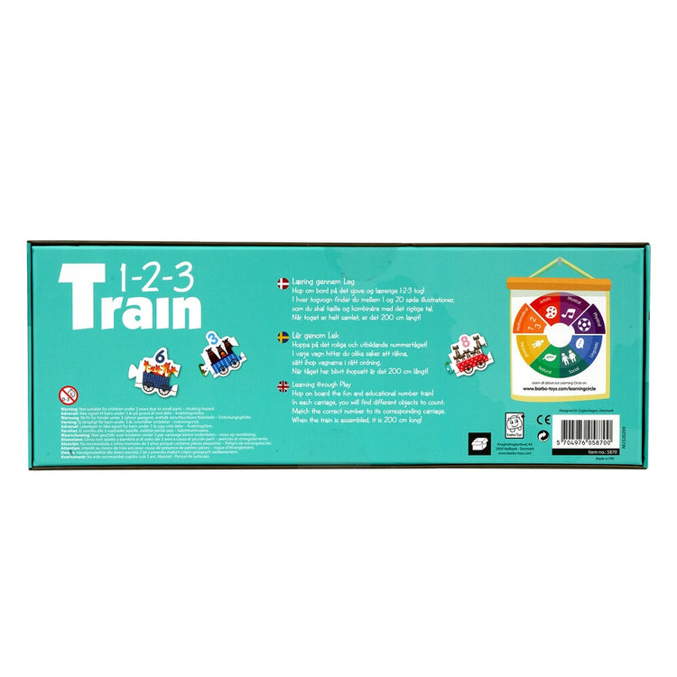 Barbo toys dieren puzzel trein -123 barbotoys (5870)