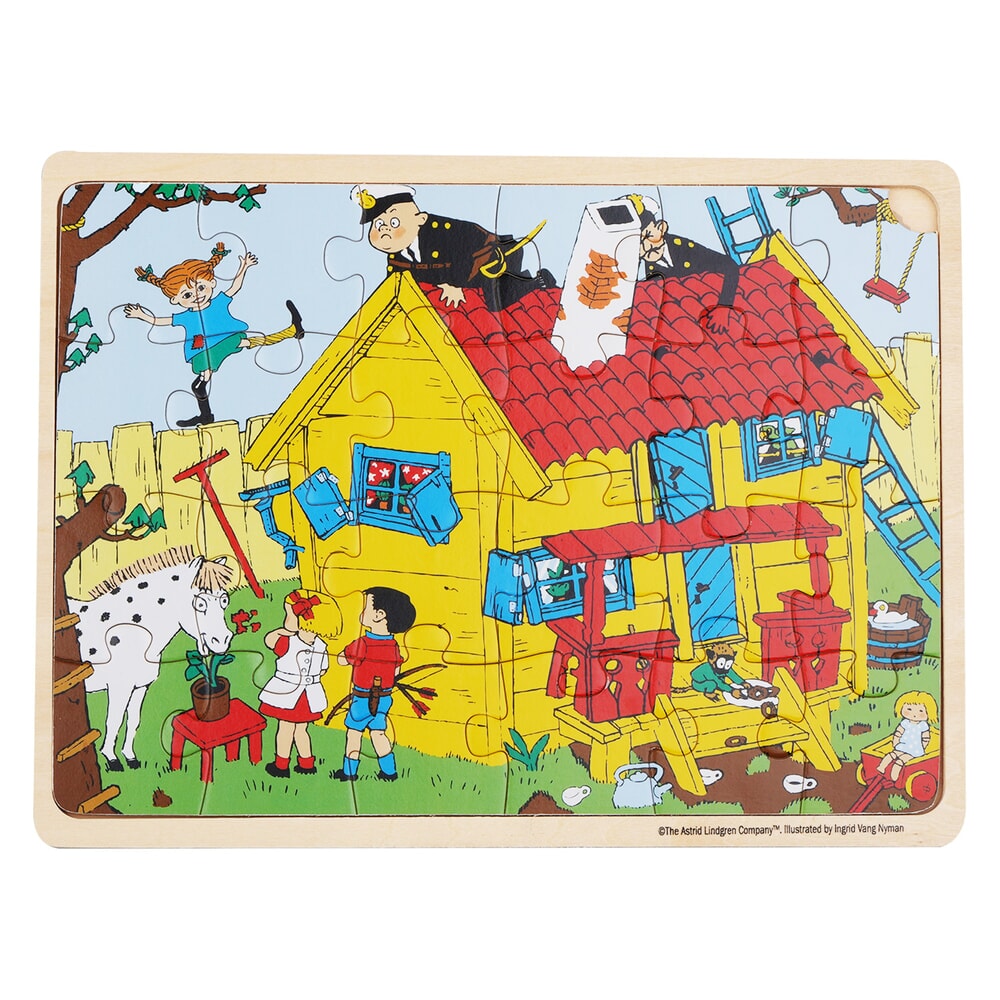 Barbo toys pippi houten ingelijste puzzel - fsc (8602)