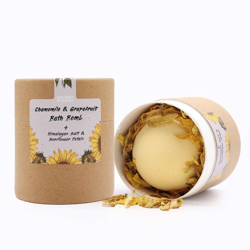 Korte houdbaarheid kamille grapefruit bruisbal cadeauset