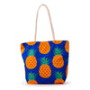 Pineapple print canvas strandtas
