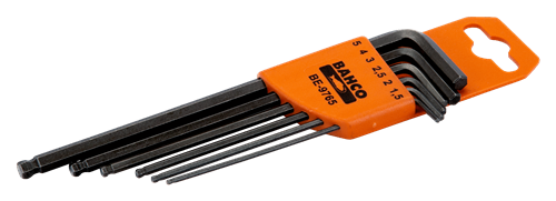 Bahco inbussleutelset lang+kogelkop