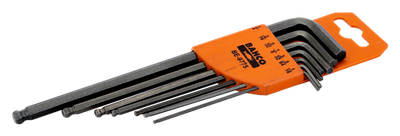 Bahco inbussleutelset lang+kogelkop inch