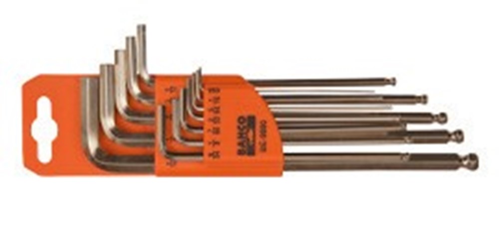 Bahco set lange kogelkop haakse, zes | be-9880