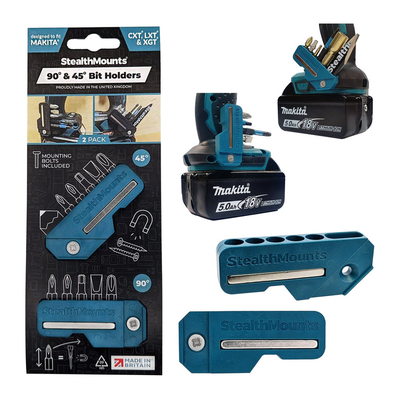 Stealthmounts 4590 bithouder voor makita | blauw | 2 stuks - bh-mk-4590-blu