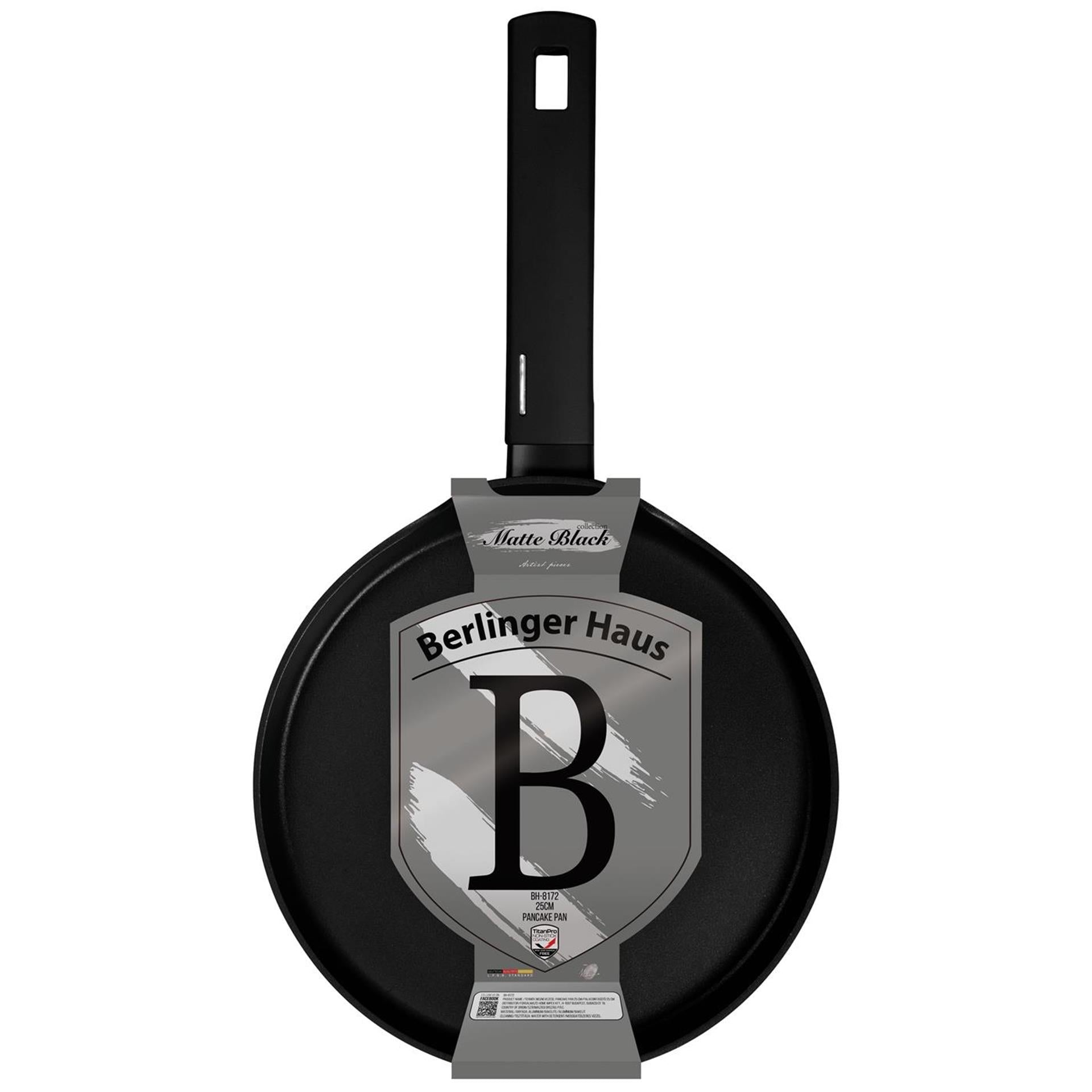 Berlingerhaus pannenkoekenpan mat zwart 25cm