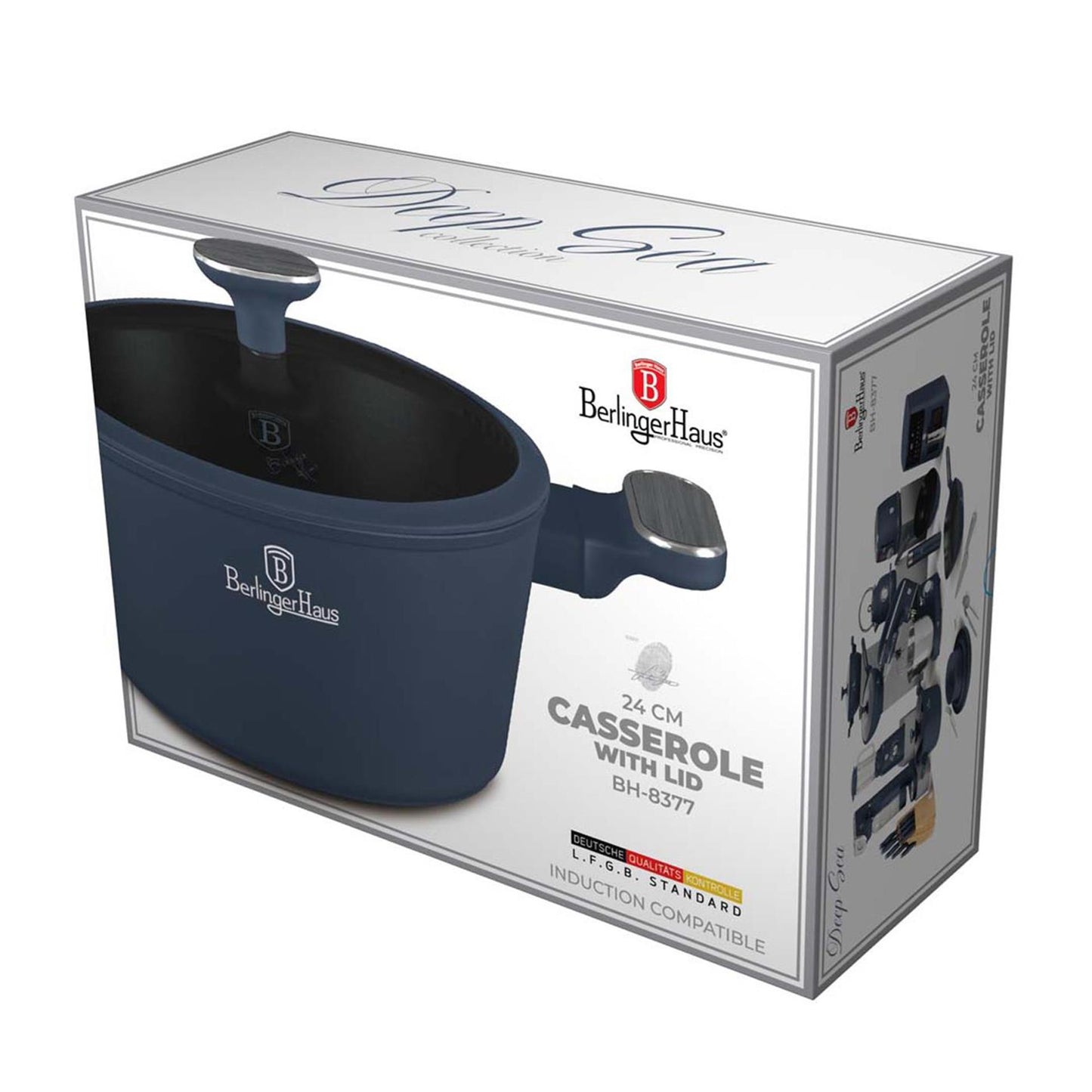 Berlingerhaus berlinger haus deep sea collection braadpan met deksel ø24cm
