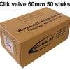 Schwalbe binnenband 23 30-622 630 scv15 click ventiel 60mm werkplaatsverpakking 50 stuks