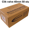 Schwalbe binnenband 23 30-622 630 scv15 click ventiel 40mm werkplaatsverpakking 50 stuks