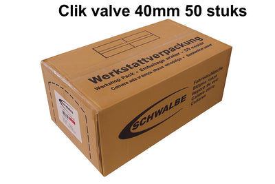 Schwalbe binnenband 23 30-622 630 scv15 click ventiel 40mm werkplaatsverpakking 50 stuks