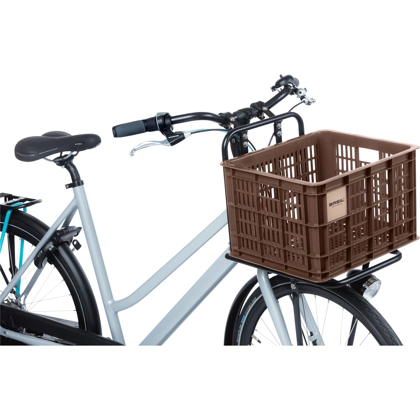 Basil fietskrat M - medium - 29.5 liter - bruin