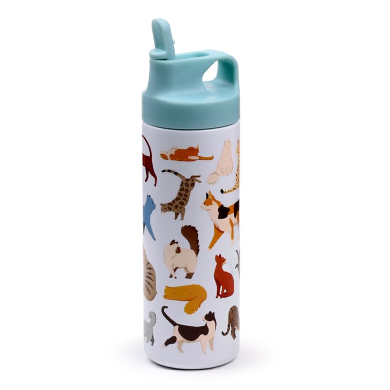 Feline fine katten thermosfles flip top 500ml