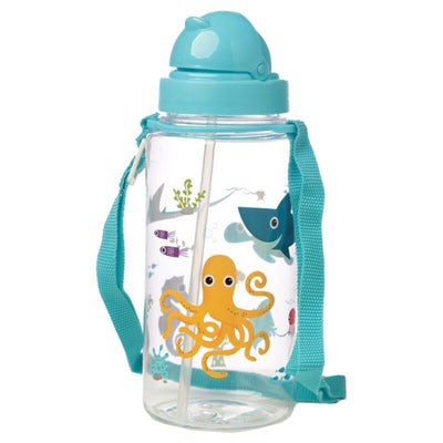 Zeedieren duurzame bpa-vrij 450ml kinder waterfles rietje