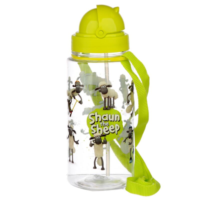 Shaun het schaap duurzame bpa-vrij 450ml kinder waterfles rietje