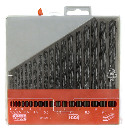 Con:p set metaalboren 1-10mm 19dlg - bp301919