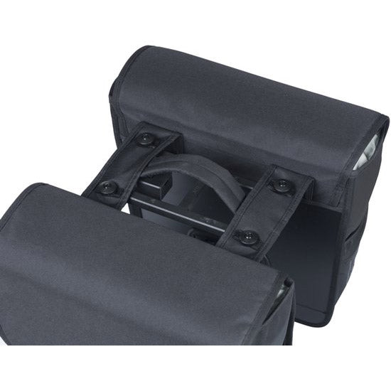 Basil tas go mik 2.0 dubbel zwart | 32l