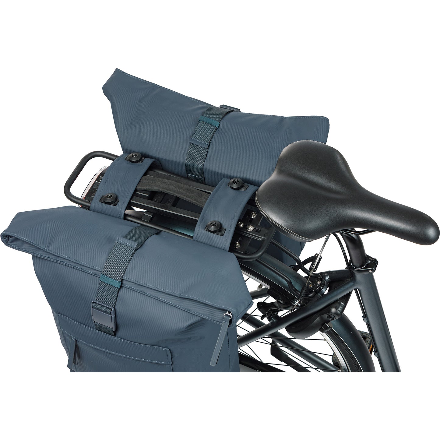 Basil b.v. dubbele fietstas basil brooklyn mik 41l 14 x 30 x 37 cm - blauw