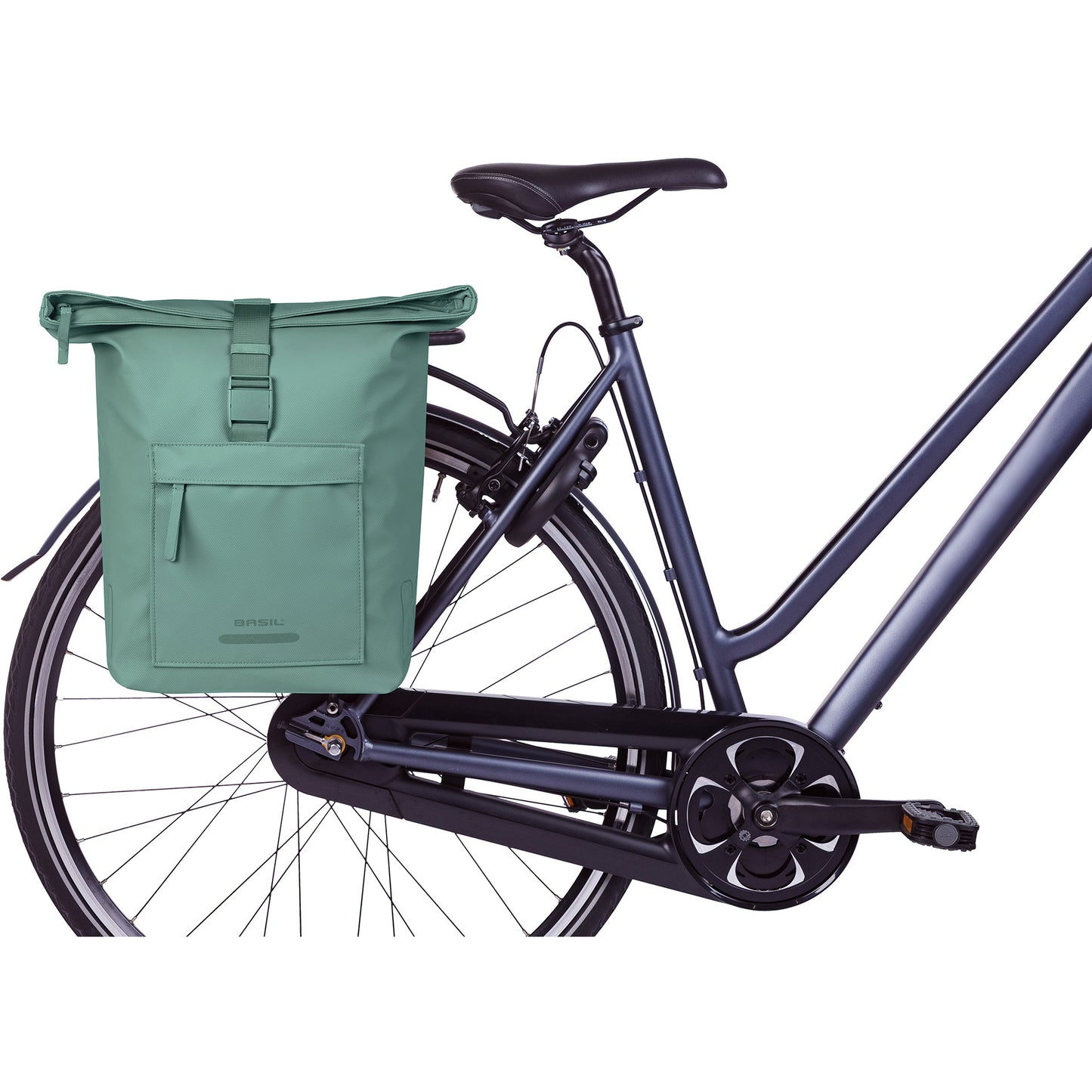 Basil b.v. dubbele fietstas basil brooklyn mik 41l 14 x 30 x 37 cm - groen