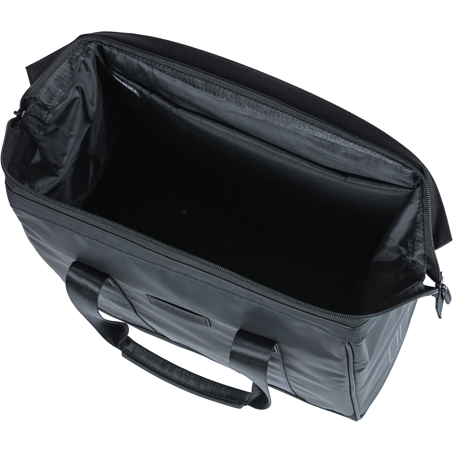 Basil tas grand tarpaulin shopper zwart mik hooks | 23l