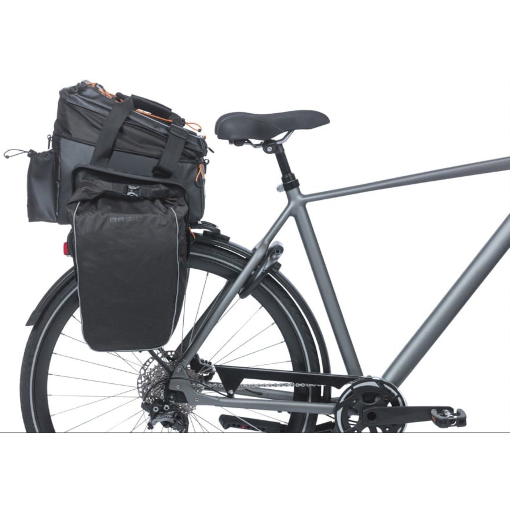 Basil gepäckträgertasche miles xl pro trunkbag miles xl pro mik 2.0 black orange